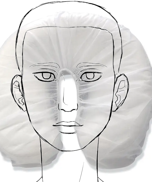 Visage correctement positionné sur la têtière